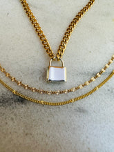 Load image into Gallery viewer, Lover’s Lock Necklace - 14k Gold Fill &amp; Sterling Silver
