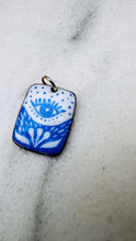 Load image into Gallery viewer, All Seeing Eye Charm - Vitreous Enamel with 14k Gold Fill
