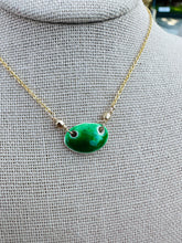 Load image into Gallery viewer, Chroma Necklace ~ Leaf Green ~ 14k Gold Fill
