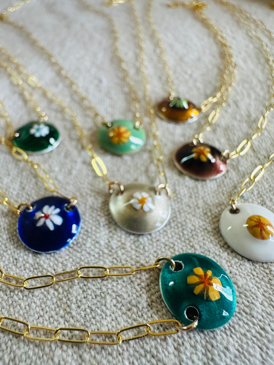 Kalidescope Necklace - 14k Gold Fill & Vitreous Enamel