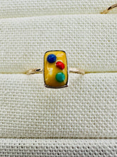 Load image into Gallery viewer, Candy Stacker Ring ~ Vitreous Enamel, Fine Silver and 14k Gold Fill
