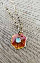 Load image into Gallery viewer, Sunset Terra Necklace ~ Adventurine ~ 14k Gold Fill
