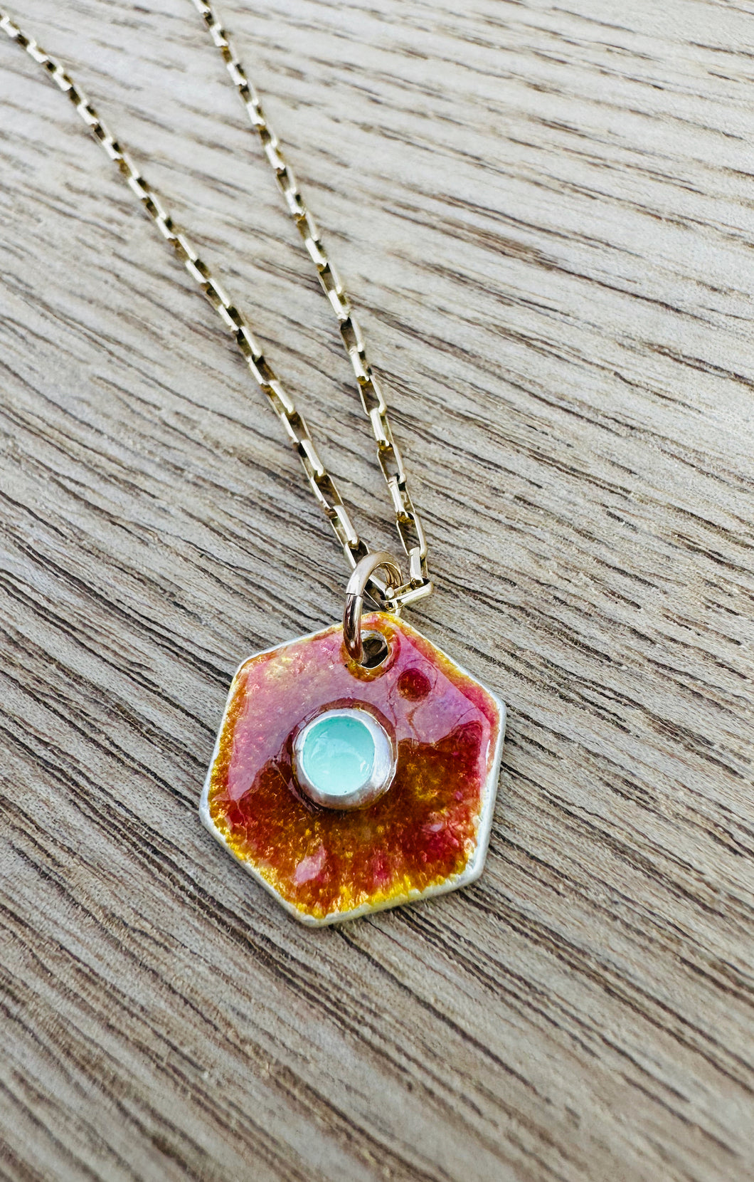 Sunset Terra Necklace ~ Adventurine ~ 14k Gold Fill