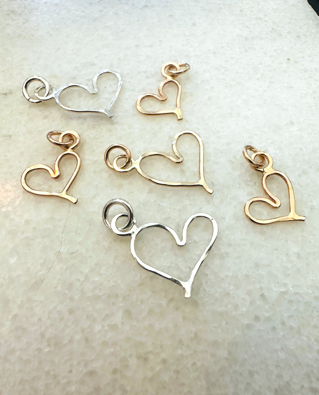 Sweetheart Charms - 14k Gold Fill & Sterling Silver