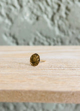 Load image into Gallery viewer, 14k Gold Fill Single Dot Stud Earring on a simple wooden board
