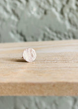 Load image into Gallery viewer, 14k Gold Fill Single Halo Dot Stud Earring on a simple wooden board
