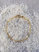 Load image into Gallery viewer, 14k Gold Fill Secretary Chain Bracelet on a bed of white rice
