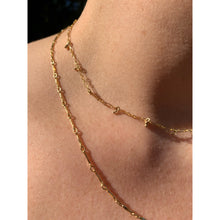 Load image into Gallery viewer, 14k Gold Fill Chains layered on Artist in Sunshine
