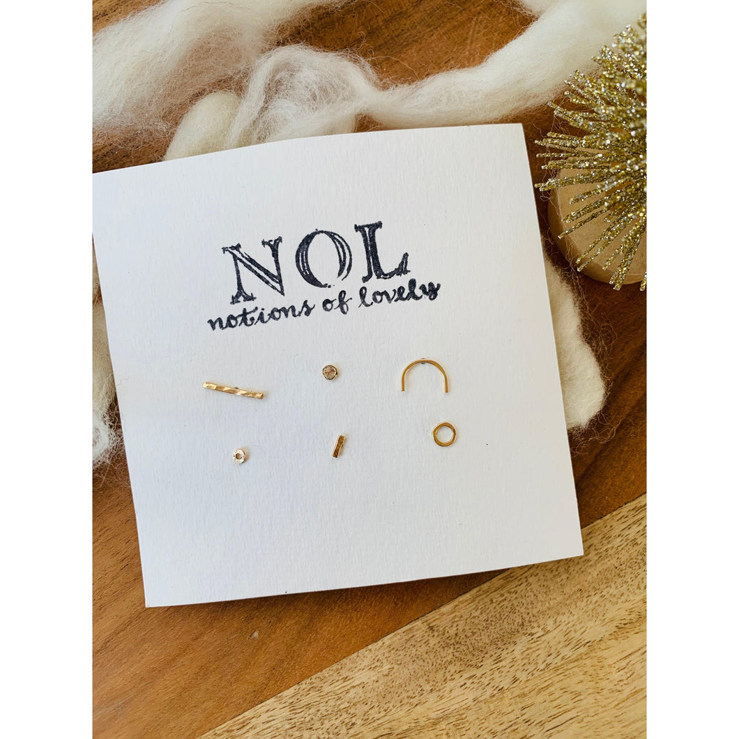 Classic Stud Pack - No. 1 - 14k Gold Fill - Notions of Lovely ~ Jewelry & Adornments