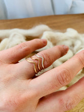 Load image into Gallery viewer, Stacking Point Rings - 14k Yellow &amp; Rose Gold Fill &amp; Sterling Silver
