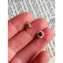 Load image into Gallery viewer, Roxanne Studs - 14k Gold Fill - Pyrite &amp; Garnet
