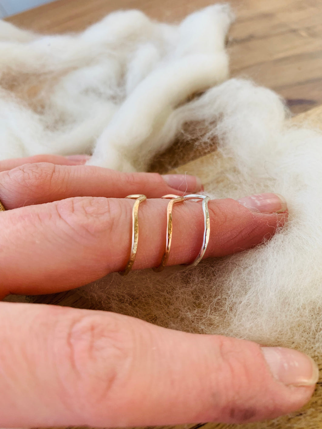 Point Ring Stacking Point Rings - 14k Yellow Gold Fill & Sterling Silver – Notions ...