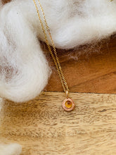 Load image into Gallery viewer, Citrine Little Gemmy Bit Necklace on Gold Plated Brass Cable Chain. 
